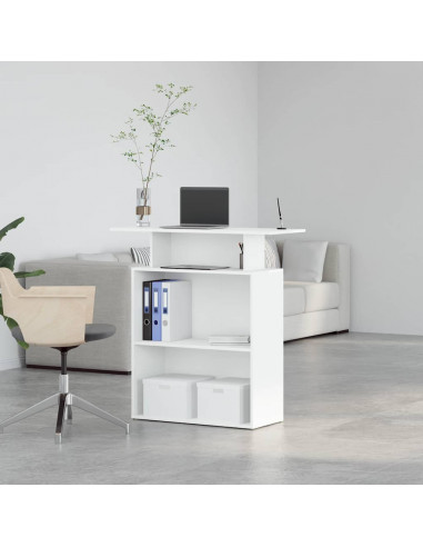 Banco Reception Bianco 100x40x104 cm in Legno Multistrato