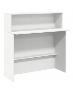 Banco Reception Bianco 100x50x103,5 cm in Legno Multistrato