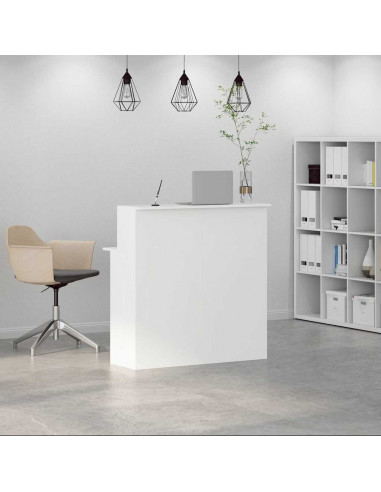Banco Reception Bianco 100x50x103,5 cm in Legno Multistrato