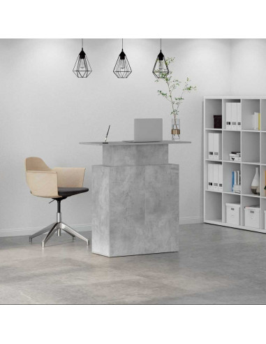 Banco Reception Grigio Cemento 100x40x104 cm Legno Multistrato