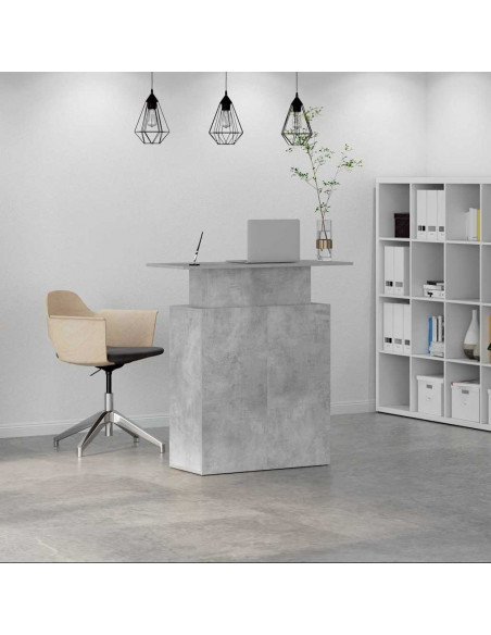 Banco Reception Grigio Cemento 100x40x104 cm Legno Multistrato