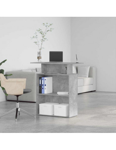 Banco Reception Grigio Cemento 100x40x104 cm Legno Multistrato