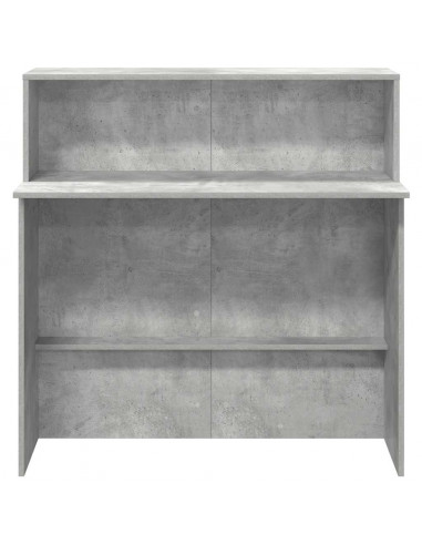 Banco Reception Grigio Cemento 100x50x103,5cm Legno Multistrato
