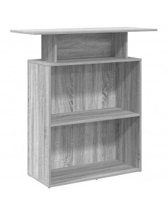 Banco Reception Grigio Sonoma 100x40x104 cm Legno Multistrato