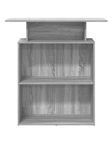 Banco Reception Grigio Sonoma 100x40x104 cm Legno Multistrato