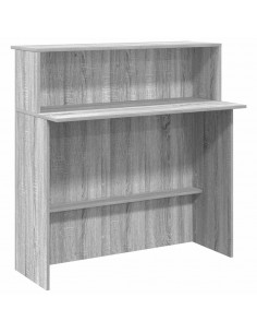 Banco Reception Grigio Sonoma 100x50x103,5 cm Legno Multistrato
