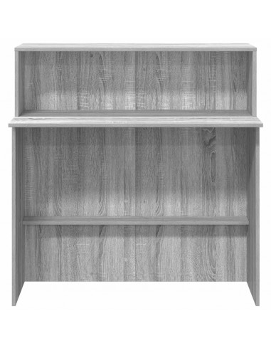 Banco Reception Grigio Sonoma 100x50x103,5 cm Legno Multistrato