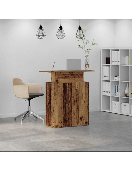 Banco Reception Legno Antico 100x40x104 cm Legno Multistrato
