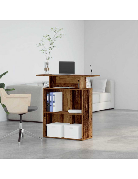 Banco Reception Legno Antico 100x40x104 cm Legno Multistrato