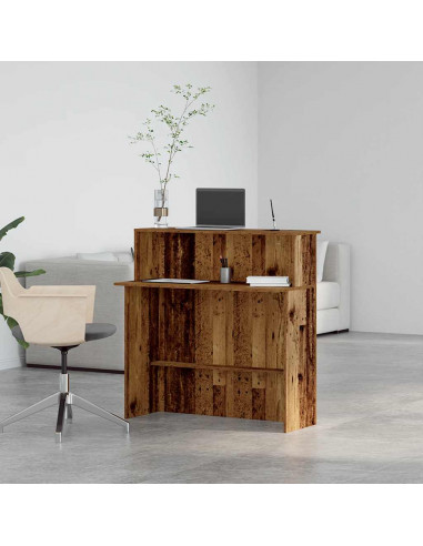 Banco Reception Legno Antico 100x50x103,5 cm Legno Multistrato
