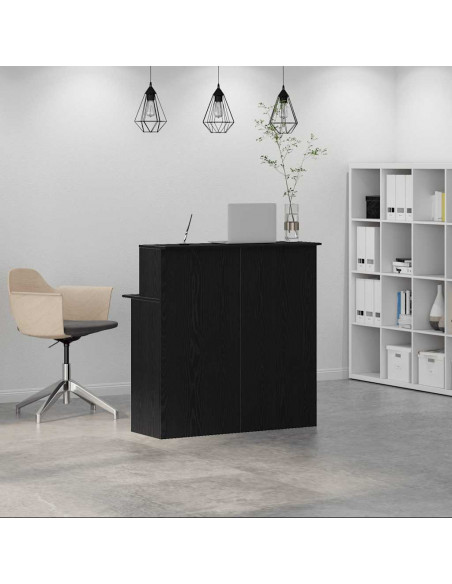 Banco Reception Nero 100x50x103,5 cm in Legno Multistrato