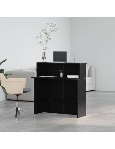 Banco Reception Nero 100x50x103,5 cm in Legno Multistrato