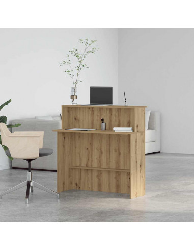 Banco Reception Rovere Artigianale 100x50x103,5cm in Truciolato