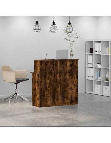 Banco Reception Rovere Fumo 100x50x103,5cm in Legno Multistrato