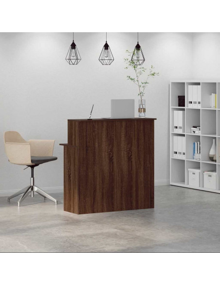 Banco Reception Rovere Marrone 100x50x103,5cm Legno Multistrato