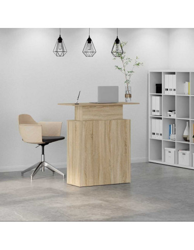 Banco Reception Rovere Sonoma 100x40x104 cm Legno Multistrato