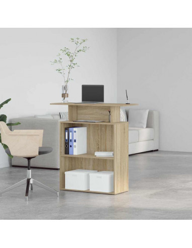 Banco Reception Rovere Sonoma 100x40x104 cm Legno Multistrato