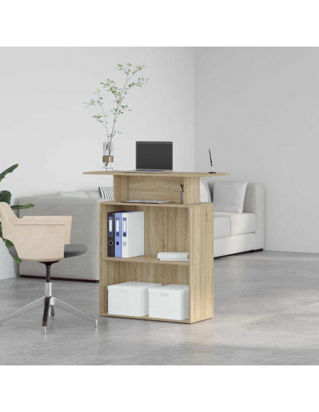 Banco Reception Rovere Sonoma 100x40x104 cm Legno Multistrato
