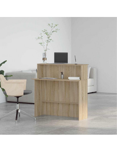 Banco Reception Rovere Sonoma 100x50x103,5 cm Legno Multistrato