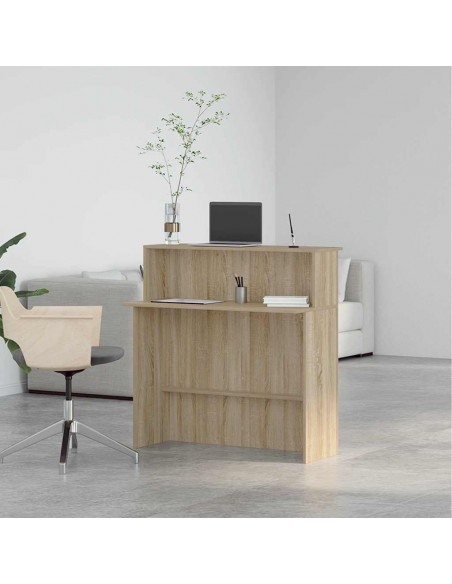 Banco Reception Rovere Sonoma 100x50x103,5 cm Legno Multistrato