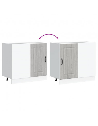 Base da Cucina Kalmar Grigio Sonoma in Legno Multistrato