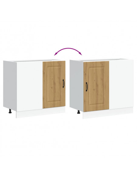 Base da Cucina Kalmar Rovere Artigianale in Legno Multistrato