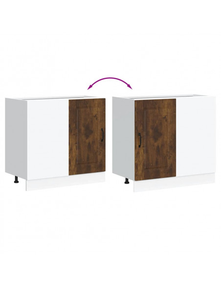 Base da Cucina Kalmar Rovere Fumo in Legno Multistrato