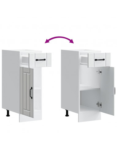 Base da Cucina Lucca Bianco in Legno Multistrato