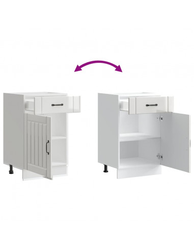 Base da Cucina Lucca Bianco Lucido in Legno Multistrato