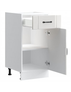 Base da Cucina Lucca Bianco Lucido in Legno Multistrato