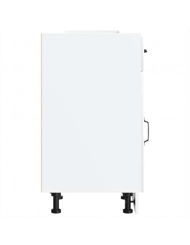 Base da Cucina Lucca Bianco Lucido in Legno Multistrato