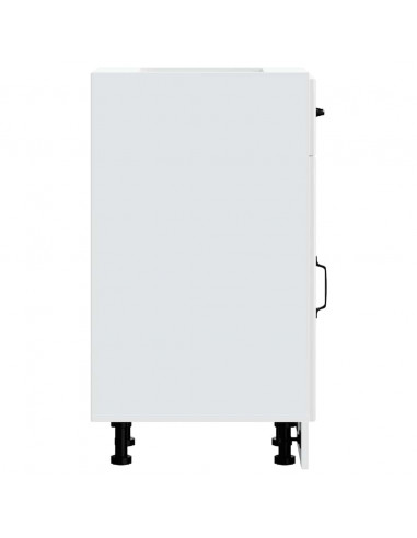 Base da Cucina Lucca Bianco Lucido in Legno Multistrato