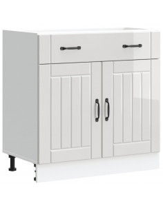 Base da Cucina Lucca Bianco Lucido in Legno Multistrato