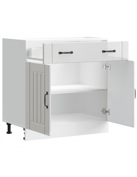 Base da Cucina Lucca Bianco Lucido in Legno Multistrato