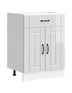 Base da Cucina Lucca Bianco Lucido in Legno Multistrato