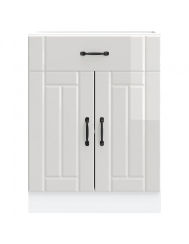 Base da Cucina Lucca Bianco Lucido in Legno Multistrato