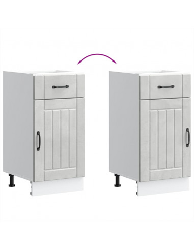 Base da Cucina Lucca Grigio Cemento in Legno Multistrato