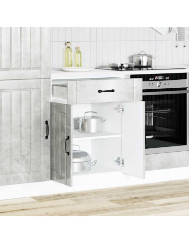 Base da Cucina Lucca Grigio Cemento in Legno Multistrato