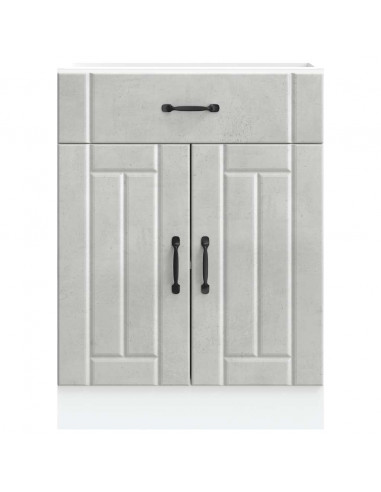 Base da Cucina Lucca Grigio Cemento in Legno Multistrato