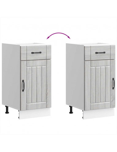 Base da Cucina Lucca Grigio Sonoma in Legno Multistrato