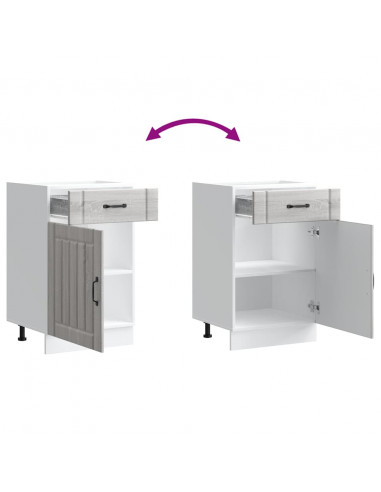 Base da Cucina Lucca Grigio Sonoma in Legno Multistrato