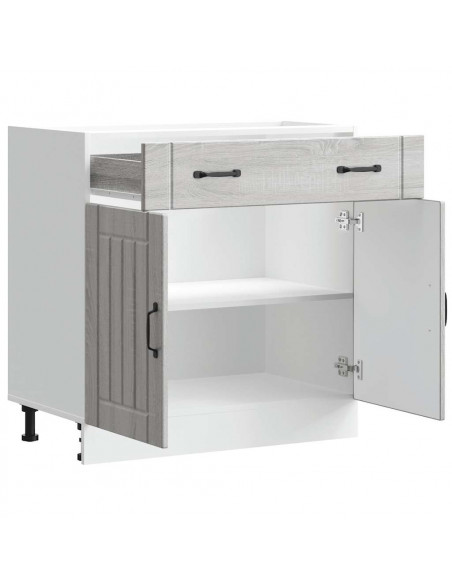 Base da Cucina Lucca Grigio Sonoma in Legno Multistrato