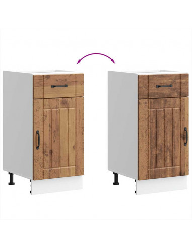 Base da Cucina Lucca Legno Antico in Legno Multistrato