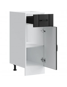 Base da Cucina Lucca Nero in Legno Multistrato