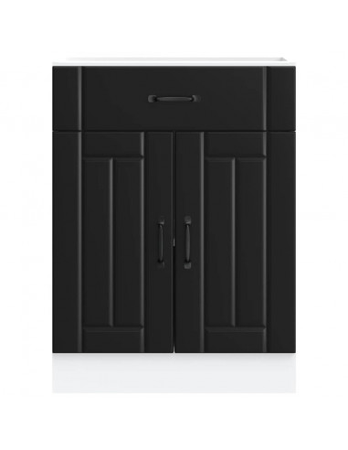 Base da Cucina Lucca Nero in Legno Multistrato