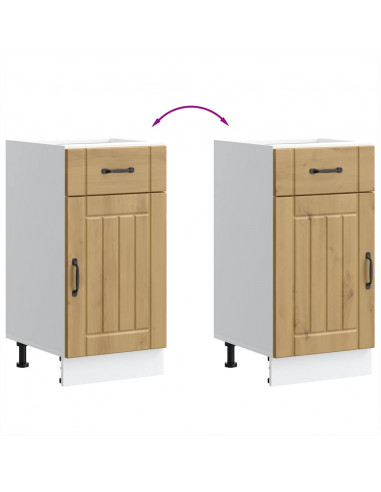 Base da Cucina Lucca Rovere Artigianale in Legno Multistrato