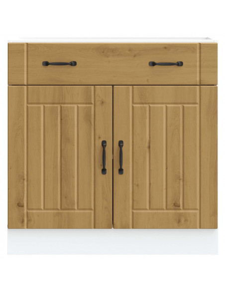 Base da Cucina Lucca Rovere Artigianale in Legno Multistrato