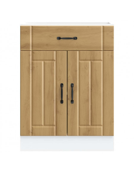 Base da Cucina Lucca Rovere Artigianale in Legno Multistrato