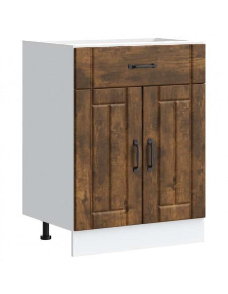 Base da Cucina Lucca Rovere Fumo in Legno Multistrato