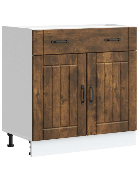 Base da Cucina Lucca Rovere Fumo in Legno Multistrato